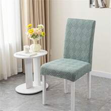 1 Stück/4 Stücke/6 Stücke Stretch Uni Stuhlhussen, weich passende universelle Tischhusse, abnehmbare waschbare Anti-Staub Spandex Stuhlschoner (Fleece) für Esszimmerstühle Zuhause