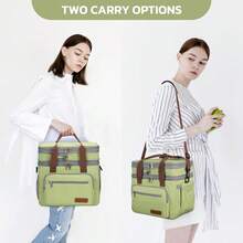 Maelstrom 23L Insulated Lunch Box For Men Women,Expandable Double Deck Lunch Cooler Bag,Lightweight Leakproof Tote Bag With Side Tissue Pocket,Gray