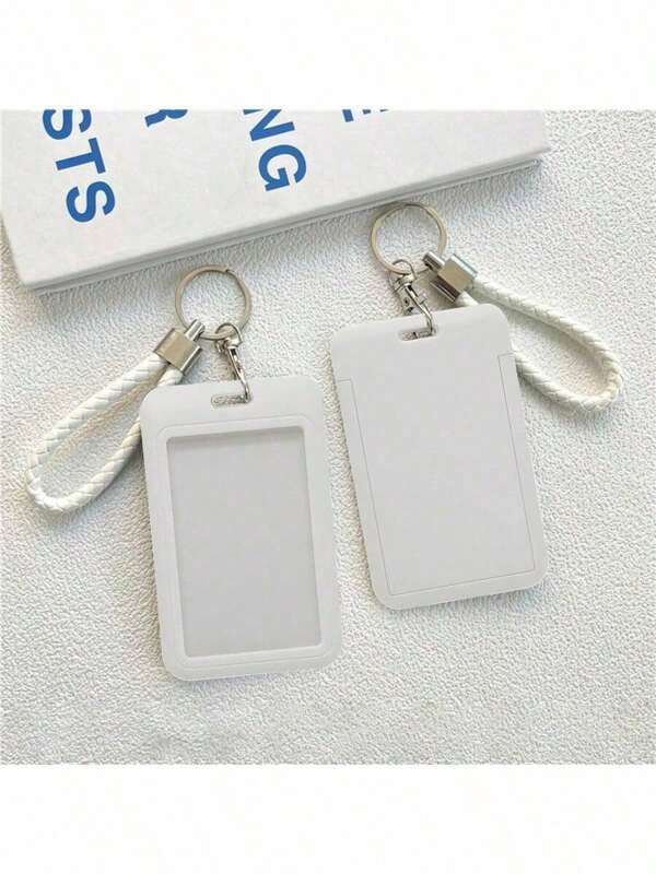 1 pièce Porte-cartes rétractable stylé en ABS de couleur macaron, porte-cartes de poignet pour étudiant, porte-cartes pour femme, protecteur de carte d'identité/de bus, protecteur de carte de campus pour étudiant