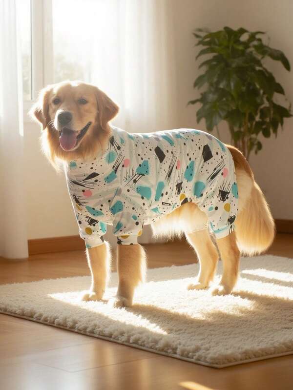 Pigiama per cani, tuta per recupero cani, costume per cani, maglioni per cani, accessori per cani, vestiti per cani, accessori per cani, pigiama per cuccioli, vestiti per cuccioli, accessori per cuccioli, vestiti per cuccioli, pigiama per razze di cani piccole, medie e grandi, morbido e stirabile, stampa all-over, lavabile, taglie S-6XL