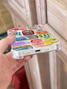 Shockproof Retro Style Fashion Phone Case 1pc Retro Colorful Sardine Can Graphic Phone Case Transparent Protective Cover Compatible With Samsung/Apple Waterproof Anti-Fall Scratch Resistant International Version Not The Domestic Version Spring Gift - Multicolor - View 4