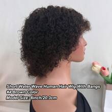 Short Curly Afro Wigs For Women, Kinky Curly Afro Wigs, Remy Human Hair Wig For Women & Men, Pixie Cut Wigs With Bangs, Full Volume Curly Human Hair Bob Wigs, 100% Virgin Human Hair, Unisex Hair Wig, Heat-Resistant, Natural Curly Style, Soft & Lightweight, Soft And Shiny Texture, Comfortable Adjustable Cap, Breathable Mesh Design, Non-Shedding, No Tangling, Perfect For Daily Wear, Special Occasions, Parties, Halloween, Weddings, Dance, Perfect For Cosplay, Themed Parties, 60s, 70s, 80s, 90s Parties, Halloween Costumes, And Everyday Fashion, Great For Changing Hairstyles, Available In Black, Brown, 99J Burgundy Red, Blonde Shades, Ideal For People With Busy Lifestyles, Easy To Style, Restyling Options, Ready To Wear Right Out Of The Box, Ideal For Afro Style Lovers, Easy To Wear, All-Day Wearable