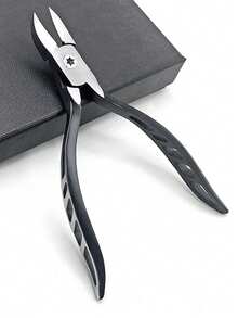 1pc Professional Podiatrist Foot & Toenail Clipper, Stainless Steel Nail Cutter, Nail Nipper - Ergonomic Design, Non-Slip Handle, Suitable For Thick And Ingrown Toenails, Includes Rhinestone Removal Tool Nail Care | Precision Scissors | Stainless Steel Nail Clipper