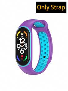 Silicone Watch Strap For Mi Band 3/4/5/6/7, Waterproof Breathable Men's Watch Band Compatible With Mi Band 8/9/10, Casual Intelligent Watch Straps, Sport Wristband, Smart Watch Band, Gift For Students - Multicolor - View 28