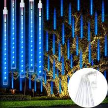 Christmas Meteor Shower Lights For Outdoor, Garden Lights, Snow Meteor Shower Lights LED Decorations For Trees, Yards, Gardens And Parties, Roof Decorations, Weddings, Ramadan, Christmas Tree Decoration Battery Powered (Without Battery) - Battery Box Meteor Shower Light String - View 12