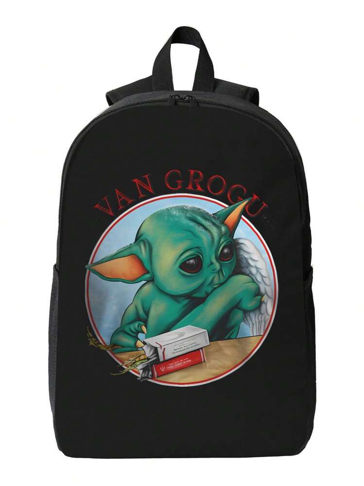 Van Grogu Backpack For School Travel Backpack Men Women School Computer Bookbag Cartoon Anime Manga College Student Daypack Bag - 黑色 - 查看 2