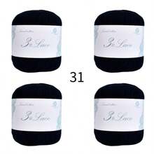 4 Pezzi/Confezione 50g N.3 Filo di Pizzo Multicolore, Lucido, Utilizzabile per Maglioni Lavorati a Mano, Sciarpe e Altri Articoli Decorativi