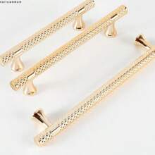 1 par (2 piezas) de tiradores de gabinete de metal con textura de estilo moderno minimalista, con detalles de agarre con patrón, forma rectangular, para decoración de cajones y puertas