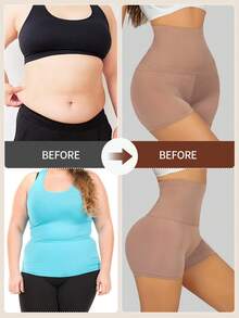 1pc Women's High Waist Slimming Shorts, Tight Fit Tummy Control Panties