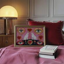 1 Pc Wall Art Leopard Eye Heart, Mystical Big Cat Print, Jungle Decor, Witchy Third Eye Art, Esoteric Gift For Boho Room Posters Canvas Painting Wall Arts Room Decor Home Decoration Unframed - Multicolor - View 11