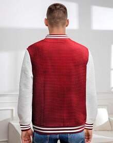 Mens Casual Lightweight CoatChristmas MQ4K - 紅白 - 查看 8