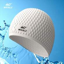 1 件鲸鱼形硅胶泳帽，防水且有弹性，适合长发，游泳时保持头发干爽的游泳装备 - 彩色 - 查看 7