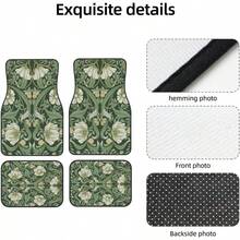 Car Floor MatsVehicle Front Rear Carpets Mats Universal Car Rugs Car Accessories For Truck William Morris Flowers - Hoa Moriis - Xem 4