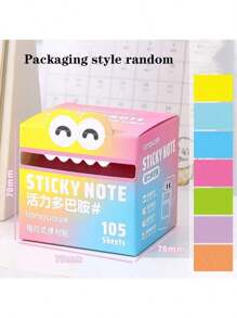 105 Pcs Pearlescent Transparent Sticky Notes With Storage Box | Cute Multicolored Pull-Out Design For Note-Taking, Journaling, Planning | Kawaii Memo Pads, Page Tabs | Office & School Supplies, Desk Organizer Accessories, Back To School Supplies, Gift Ideas For Students