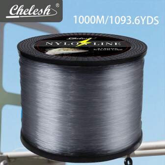 chelesh Chelesh 1093yds, 546yds Nylon Monofilament Line, High Strength, Abrasion Resistant, Transparent, Gray, Burgundy 3 Colors Available, 6LB-38LB Strength Options, Smooth Fishing Line, Handmade DIY Beading Thread