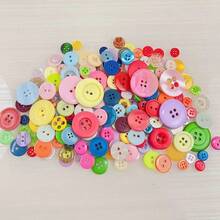 50g/100g/200g 彩色树脂纽扣，DIY 纽扣艺术、布艺艺术、珠宝制作材料 - 彩色 - 查看 11