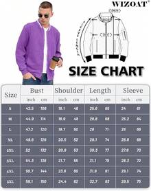 Mens Casual Lightweight CoatChristmas MQ4K - 皇家紫 - 查看 5