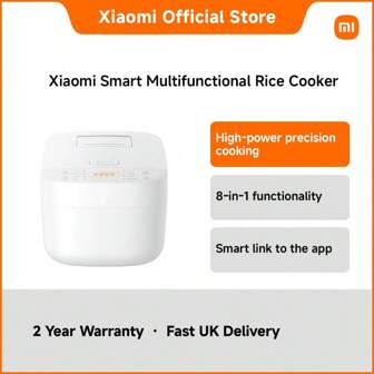Xiaomi Smart Multifunctional Rice Cooker 3L – 8-In-1 Electric Rice Maker With Mi Home App Control, High-Powered Heating, 12-Hour Keep Warm, Delay Timer & Non-Stick Inner Pot, Ideal For 2–3 Person Family