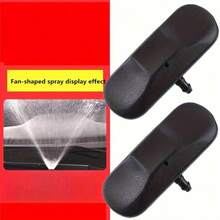 2pcs Car Windshield Washer Nozzle - Brass Plated Spray Head With Durable Plastic Body, Adjustable Fan-Shaped Windshield Wiper Spray Nozzle, Fit For Passat, Audi A4, Golf 6, SEAT Arona, SEAT Tarraco, SEAT Alhambra, SEAT Ateca