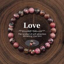 1pc Natural Crystal Beaded Bracelet, Elastic Stretch Bracelet Suitable For Men And Women, Daily Wear - Natural Stone Bracelet - View 19