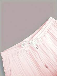 2-Piece Men's Summer Suit, Short Sleeve Stand Collar Shirt And Drawstring Pants, Non-Stretch Woven Fabric, Suitable For Daily Wear And Beach Vacation, Solid Color, Beach Vacation, Casual Suit, Men's Summer Clothes, Mens Clothes