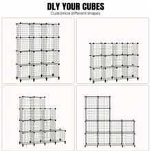 12pc Wire Cube Storage Organizer Shelving Unit Shelves Rack Modular Bookshelf, Interlocking Shelving Unit, Living Room Organizer Display Shelves, Closet Cabinet Organizer Shelves DIY Bookcases - Black-12 Cubes - View 9