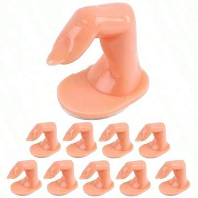 2pcs 3pcs 5pcs/Set Realistic Practice Fingers For Acrylic Nails, Nail Art Training Tools For Artists And Beginners 4.5*4.2*2.7cm