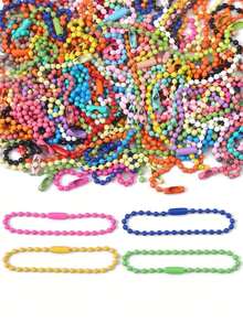 2.4mm彩色珠链，糖果色DIY珠宝配件，珐琅吊坠挂链，彩色圆珠链，用于手链、钥匙扣、吊坠制作（适合悬挂装饰品和标签） - 珠鍊 - 查看 9