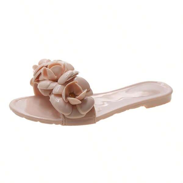 Camellia Jelly Sandalen Sommer Candy Farbe Strand Flip Flops