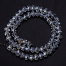 1 hạt pha lê bàn tính AB nhiều mặt màu trắng, nhiều kích cỡ 3/4/6/8/10mm, hạt DIY đa năng nhiều màu sắc thời trang dùng để làm vòng tay, vòng cổ, làm đồ trang sức, mặt dây chuyền, móc khóa, đồ trang trí - Trắng - Xem 10