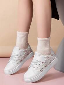 1 Pair Cute Floral Patchwork Casual Fashion Children Outdoor Sports Shoes - White - View 6
