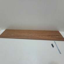 Freijó MDF Shelf 60x20cm With Invisible Support – Ideal For Living Room And Bedroom - Rỉ Nâu - Xem 3
