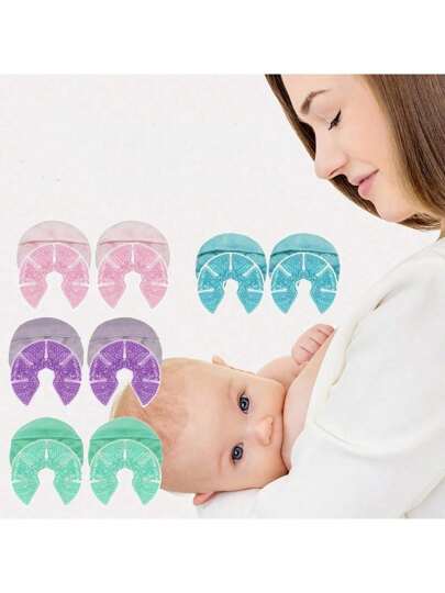 1pc Lactating Girl With Gel Ice Pack Chest Patch Cold Compress Microwave Oven Heating Dual-Use Ice Compress Hot Compress