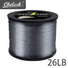 Chelesh 1093yds, 546yds Nylon Monofilament Line, High Strength, Abrasion Resistant, Transparent, Gray, Burgundy 3 Colors Available, 6LB-38LB Strength Options, Smooth Fishing Line, Handmade DIY Beading Thread