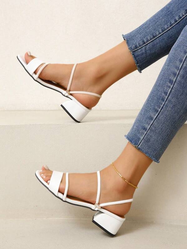 Fashionable Low Heel Sandals, Versatile Design, Suitable For Outdoor, Parties, Weddings, Teens, Spring/Summer Wear