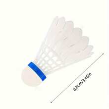 3pcs Glossy Plastic Badminton Shuttlecocks - Durable Nylon Material, Lightweight And Portable, Suitable For Training And Recreation, Team Sports Equipment, Enhancing Game Experience, Indoor And Outdoor Sports (White)