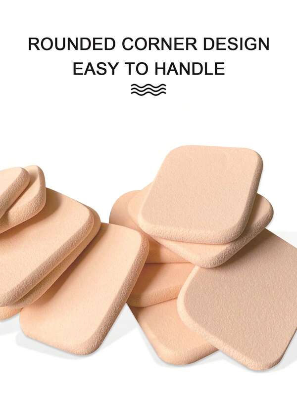 5/10/20/40pcs Square Makeup Sponges, Soft & Skin-Friendly For Dry & Wet Use, Setting Powder