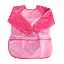 1 件绘画围裙、学生艺术绘画围兜、防水绘画围裙、长袖 M 码双面绘画罩衫、绘画和用餐围兜、艺术用品