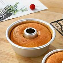 Khuôn nướng bánh tròn bằng nhôm, khuôn bánh Donut, có thiết kế rỗng và lỗ ở giữa - Khuôn bánh chiffon bánh Donut caramel đáy đặc, thích hợp cho cả bếp gia đình và bếp thương mại, món tráng miệng sinh nhật, bền và dễ vệ sinh, phụ kiện làm bánh - Bạc - Xem 9