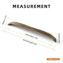 6 PCS Modern Simple Enclosure Type Solid Zinc Alloy Cabinet Drawer Handles,Drawer Knobs, Cabinet Handles, Wardrobe Cabinet Door Handles,Cupboard Handles, Home Decoration Essential Hardware And Hardware - Antique Brass - View 13