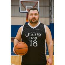 Men's Basketball Style Sports Tank Top For The Gym Ideal For Training, Running And Physical Activities - 黑與白 - 查看 2