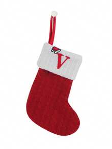 Capital Letter Christmas Stocking Decorations, Christmas Stockings, Double-Sided Fireplace Stockings, Party Decorations, New Year Party Favors, Personalized Initials Stockings, Family Holiday Christmas Party Decorations, Birthday, Christmas, Christmas Decorations, Christmas Tree Decorations, Baby Shower, Baby Supplies, Holiday Decorations, Baby Party Supplies. Party Props, Party Decorations