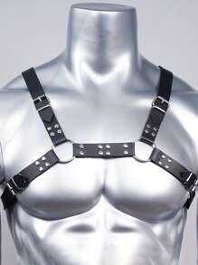 Men's Sexy Gothic Chest Harness Lingerie, Body Strap Chest Goth Style Lingerie Set, Valentine's Day Gift, Body Strap Clothing Accessories