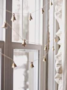 1 قطعة من أكاليل الجرس الصغيرة، زينة معلقة على الحائط، ديكور معلق للكريسماس، ديكور غرفة ، ديكور المنزل، ديكور غرفة النوم، ديكور النافذة، ديكورات الشتاء والكريسماس