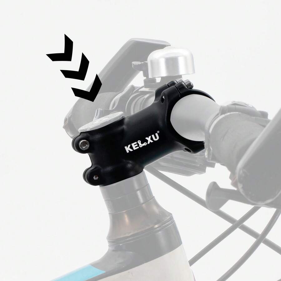 自行车把立 31.8 毫米轻质铝合金 60 毫米 90 毫米 MTB 把立 7 度车把把立适用于大多数自行车、山地车、公路车、BMX 和自行车（黑色） - 黑色 - 查看 1