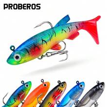 7.5cm 13.5g Soft Lure Jig Head, Fishing Lure, Bionic Fake Bait For Sea Bass Boat Fishing, T-Tail Soft Fish Bait