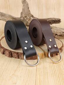 1 Set Faux Leather Retro Brown Belt With Double-Ring Skirt Clips & Cup Holder For Renaissance Outfits Viking Faire LARP Festivals Outfit Cosplay Props - 3PCS - View 7