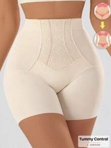 JUQDNX High-Waist Tummy Control & Butt Lifting Shapewear For Women - Adjustable, Breathable, Non-Slip Design For Posture & Body Sculpting, White, Posture Support, Sleek Undergarment, Comfortable Fit - 杏色 - 查看 4