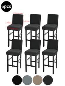 1 cái/2 cái/4 cái/6 cái/30 cái Vỏ bọc ghế bằng lụa sữa kaki chống thấm nước, Thiết kế tối giản cổ điển, Vỏ bọc chống bụi co giãn cho ghế khách sạn, nhà hàng, phòng khách, Có sẵn màu đen, xám nhạt, xám sao băng - Nhiều màu - Xem 10