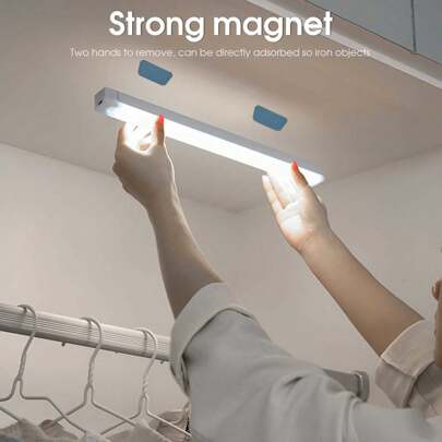 Intelligente LED-Leuchten mit Bewegungssensor, Dekorative ultradünne Katzenaugen-Hügelleuchte für Zuhause, wiederaufladbare selbstklebende Schrank-/Weinschrankleuchte, 10cm/200mAh, 30cm/400mAh, 50cm/400mAh Sensorlicht für Schränke